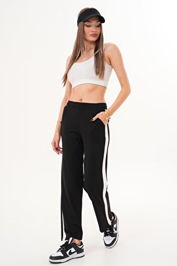 ŞİMAL Women's Side Stripe Detailed Single Bottom Tracksuit 255138 -