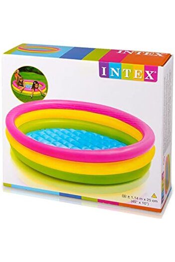STOREMAX 57412 Colorful Inflatable Base 3-Section Pool 114 Cm, Water Sports, Beach Material, Inflatable Product, Swimming Accessory