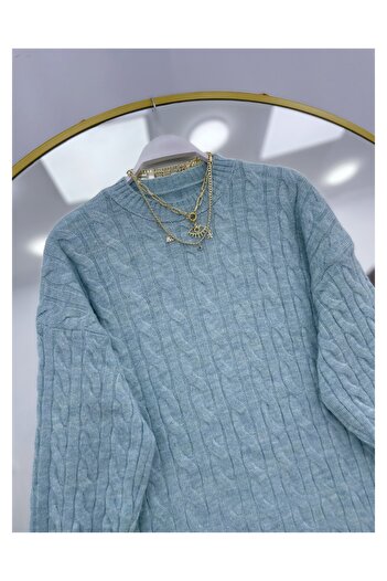 YEDİLALE Hair Braided Soft Zero Neck Tricot Clothing Sweater