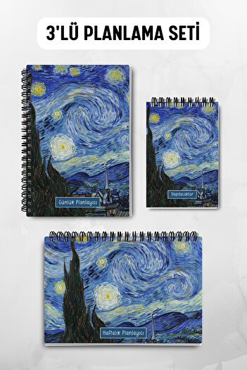 Eldesen Tasarım Advantageous Mega Pack / 20 Pieces / Notebook, Calendar, Bookmark, Pen, 3-Piece Planning Set
