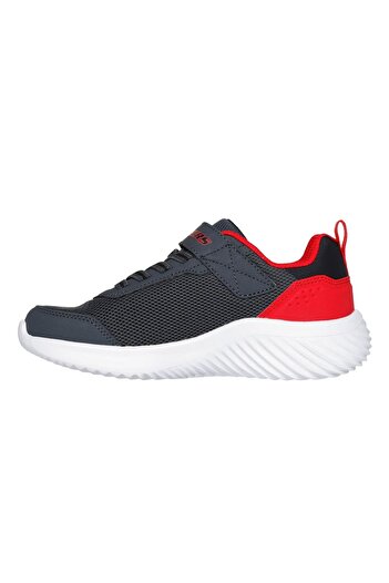 SKECHERS BOUNDER-TECH-CHARCOAL RED