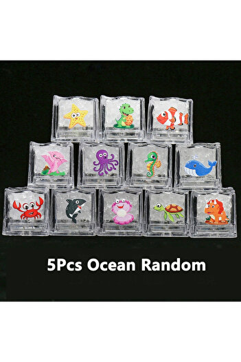 Choice 5Pcs Ocean Random Baby Bath Toys Bathtub LED Light Up Toys Colorful Changing Waterproof Underwater L