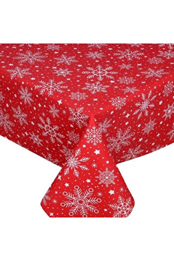 OEM Christmas decorative tablecloth, size 180 x 140 cm, Snowflakes and stars