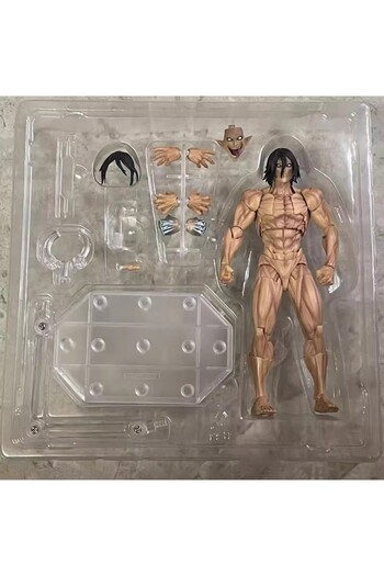 BANDAI KO Eren In Stock Kaiyodo Eren Amazing Yamaguchi Attack On Titan Anime Action Figure Figurine Ko Mode