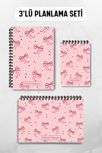 Eldesen Tasarım Advantageous Mega Pack / 20 Pieces / Notebook, Calendar, Bookmark, Pen, 3-Piece Planning Set