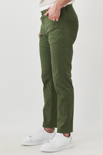 AC&Co / Altınyıldız Classics Khaki Slim Fit Chino Trousers