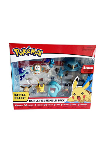 Funko A set of 8 pieces Pokemon Pikachu Figures Popplio Rowlet Cosmog Metang Eevee Litten Wobbuffet Pika A