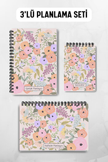 Eldesen Tasarım Advantageous Mega Pack / 20 Pieces / Notebook, Calendar, Bookmark, Pen, 3-Piece Planning Set