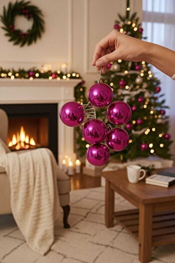 Lider MAGNESİA New Year's and Special Occasions 6 cm Colorful Ornament Balls