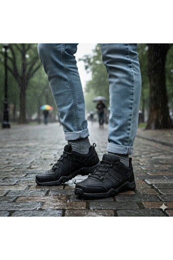 SNR Suya Dayanıklı Poseidon Erkek Spor Outdoor Kaymaz Taban Rahat ve Kaliteli Siyah Ayakkabı 5 renk var