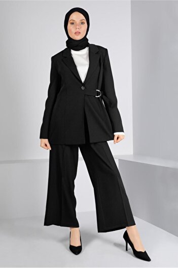 Alvina Buttoned Double Pants with Belt Detail. Team 30309