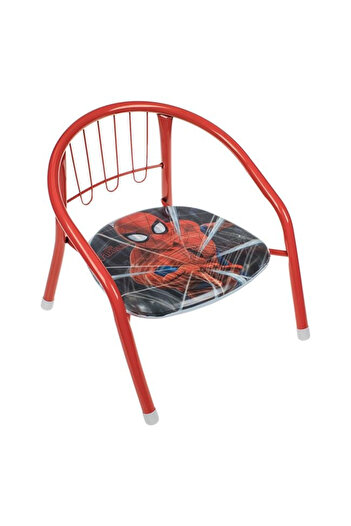 ELITECOMMERCEMARKET Red Metal Chair for Children, with SpiderMan Pattern, 36x35x36 cm