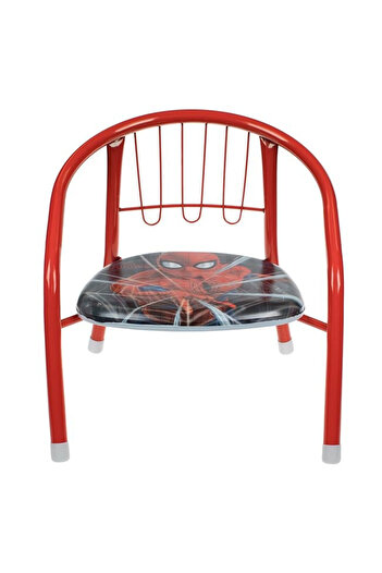 ELITECOMMERCEMARKET Red Metal Chair for Children, with SpiderMan Pattern, 36x35x36 cm