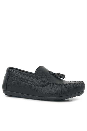Rakerplus Black Leather Boy's Loafers
