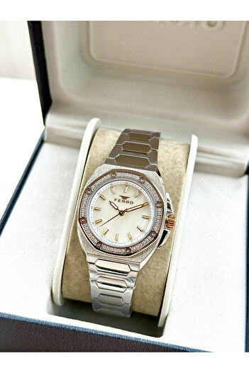 FERRO Silver Steel Band Women Wristwatch Fl43026A-A 3Atm Water Resistant Warranty 2 Years Giftpacked