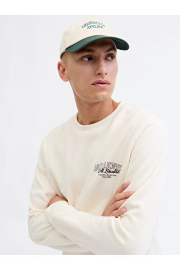 Jack & Jones Ανδρικό φούτερ Jjmakoto με λογότυπο Jack&Jones στο στήθος