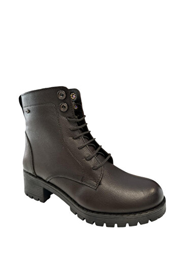 Castle Black YLDZ-3680-1 Γυναικείες κλασικές μπότες από γνήσιο καφέ καφέ