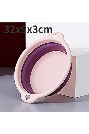 Choice pink Portable Foldable Laundry Basin Plastic Travel Folding Wash Basin Safe Durable Foldable Wash Ba