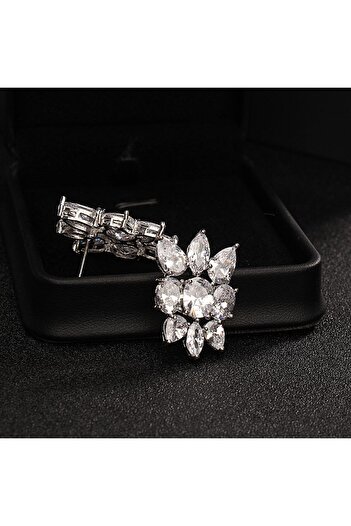 Generic White Zircon Earrings