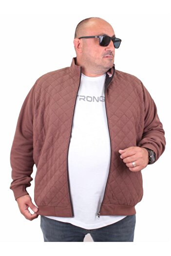 MocGrande Large Size Zippered Cardigan Diamond 23281 TABA