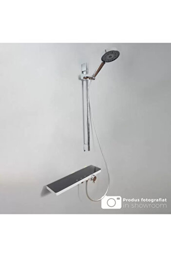 KORMAN TECHNIK Shower Column Stainless Steel Glossy Silver Black 11211 BH/C