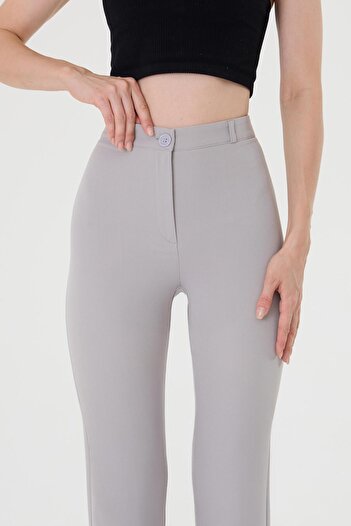 Hazel Kadın Gri İspanyol Paça Pantolon