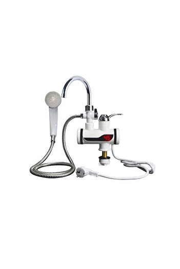 KORMAN TECHNIK Instant Electric Faucet for Hot Water, LCD Display, White, LZ010LY