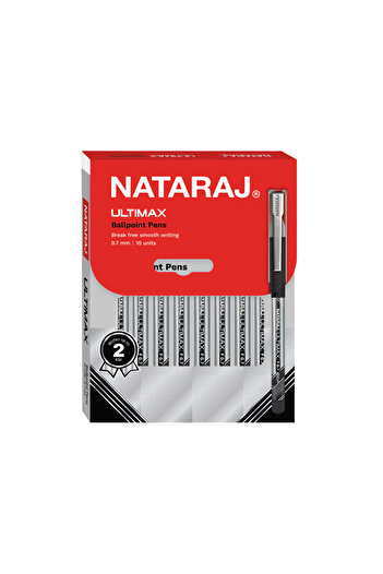 Nataraj Natraj Ultimax Fine Pen 10P Blue 0.7mm