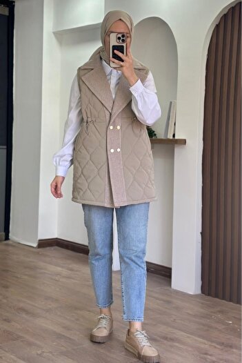 Safgiyim44 Premium Cashmere Detailed Vest Mink