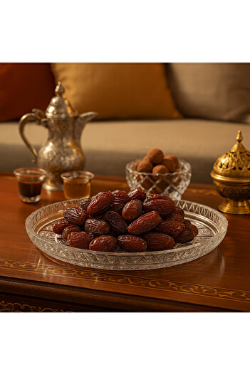 Delisoga A multi-use glass serving dish for sweets, fruits and nuts, size 35 cm
