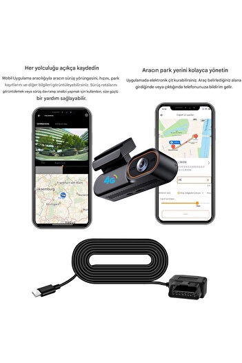 O-KAM 2026 4G Görüntülü Araç Takip Sistemi Google Maps 1080p Kamera GPS 4G