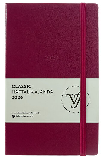 Victoria's Journals Classic 2026 Weekly Agenda 13X21 cm Hard Cover Ivory 100Gr.