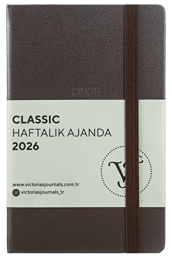 Victoria's Journals Classic 2026 Weekly Agenda A6 (9X14 cm) Hard Cover Ivory 70Gr.