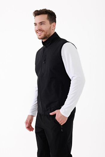2AS Bowen İnce Softshell Unısex Yelek Siyah