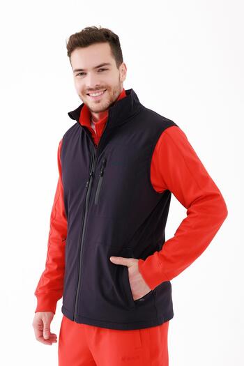 2AS Wayne Merino Wool Unisex Γιλέκο Μαύρο