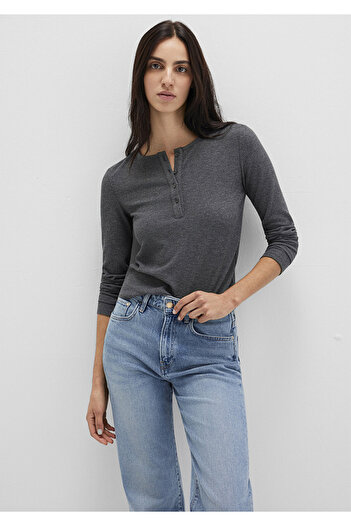 Mavi Long Sleeve Gray Basic T-Shirt Slim Fit / Slim Fit 1613621-80024