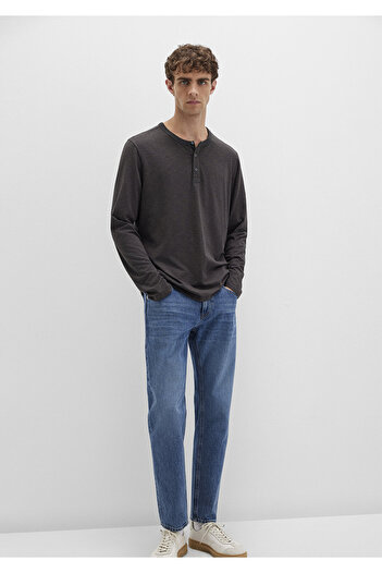 Mavi Long Sleeve Anthracite T-Shirt Loose Fit / Relaxed Fit 0613117-70092