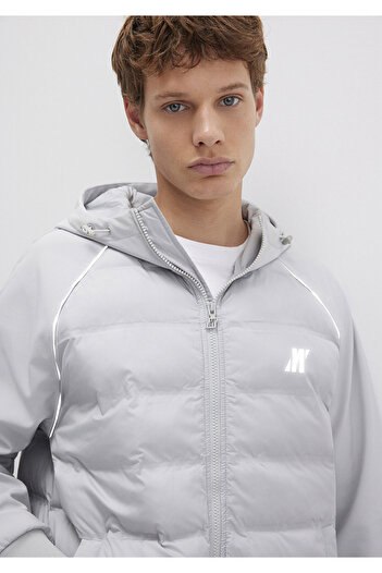 Mavi Pro Logo Reflector Detailed Gray Jacket 0110559-70075