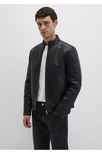 Mavi Black Faux Leather Jacket Slim Fit / Slim Fit 0110548-71379