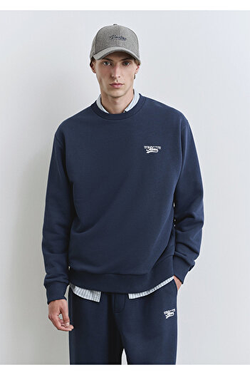 Mavi Logo Navy Blue Sweatshirt 0S10467-70497