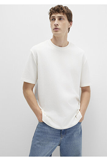 Mavi Ecru T-Shirt Loose Fit / Loose Relaxed Fit 0612910-70057