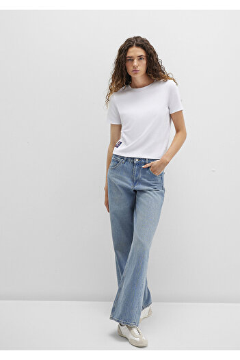 Mavi Λευκό μπλουζάκι με ετικέτα Slim Fit / Slim Fit 1613382-620
