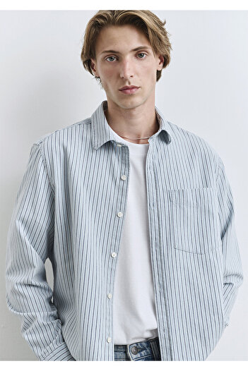 Mavi Cămașă cu dungi Regular Fit / Regular Cut 0211696-90915