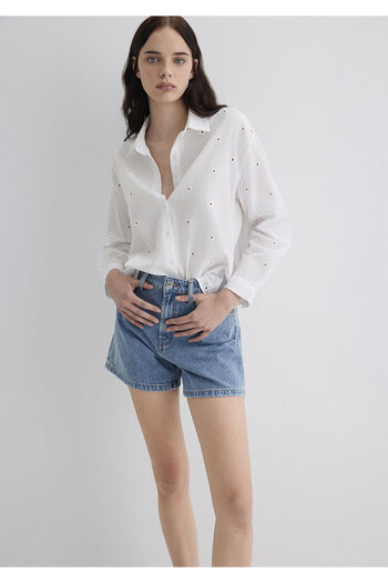 Mavi Textured Ecru Shirt Oversize / Wide Cut 1210839-70057