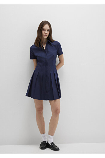 Mavi Μίνι φόρεμα Navy Blue πλισέ 1310762-82318