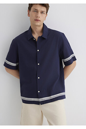 Mavi Ριγέ πουκάμισο Navy Blue Regular Fit / Normal Cut 0211627-83884