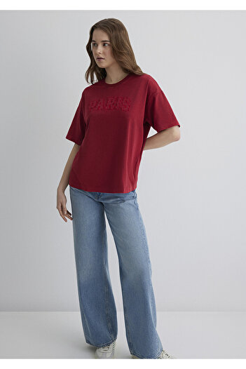 Mavi Paris Printed Red T-Shirt Oversize / Wide Cut 1613218 -70464