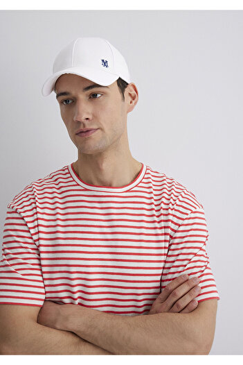 Mavi Seal Logo Embroidered White Hat 0911882 -620