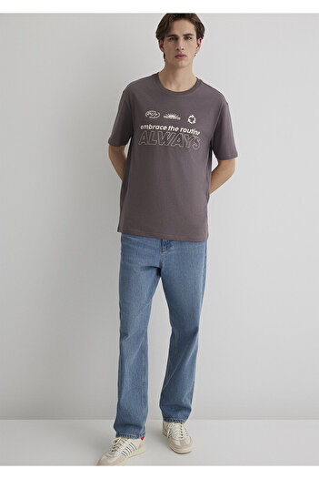 Mavi Πάντα εμπριμέ μωβ μπλουζάκι Loose Fit / Loose Relaxed Fit 0612722-86683