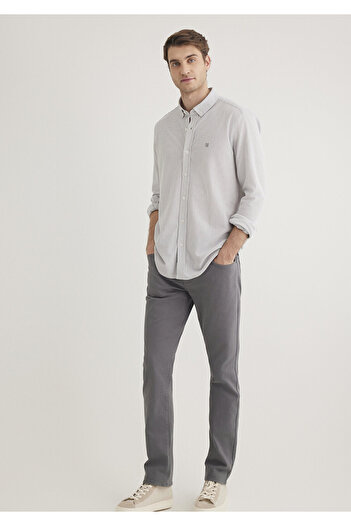 Mavi Ριγέ γκρι πουκάμισο Slim Fit / Slim Fit 0211402 -82577